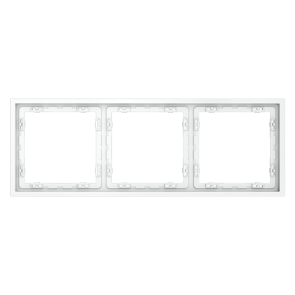 Рамка пластиковая VOLTUM S70 на 3 поста, (белый матовый) VLS100302