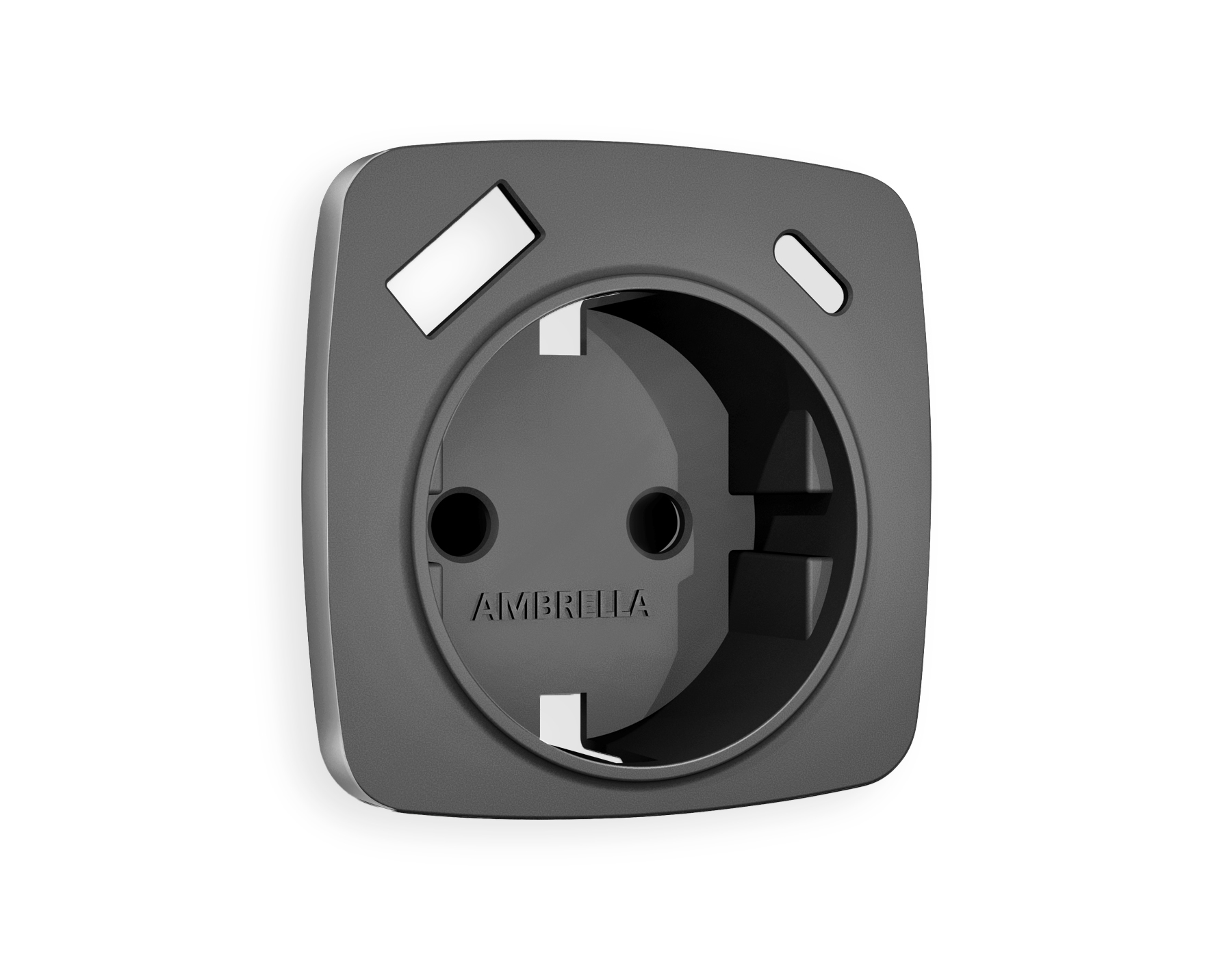 Лицевая панель для электрической розетки с заземлением со шторками 2USB A+C QUANT Ambrella Volt OMEGA OP6600
