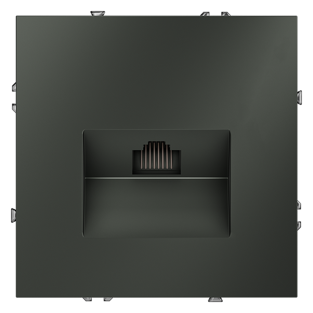 Розетка компьютерная встраиваемая VOLTUM S70 RJ45 кат.6, (титан) VLS060106