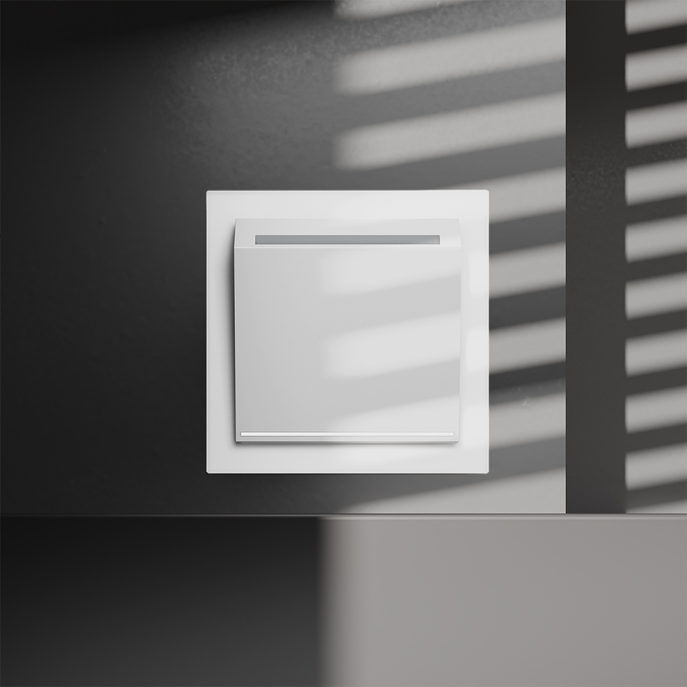 Выключатель встраиваемый карточный 16А Voltum S70 (белый матовый) VLS010702