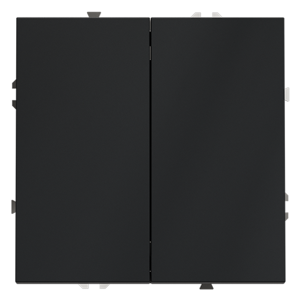 Проходной переключатель встраиваемый VOLTUM S70 двухклавишный (графит) VLS020307