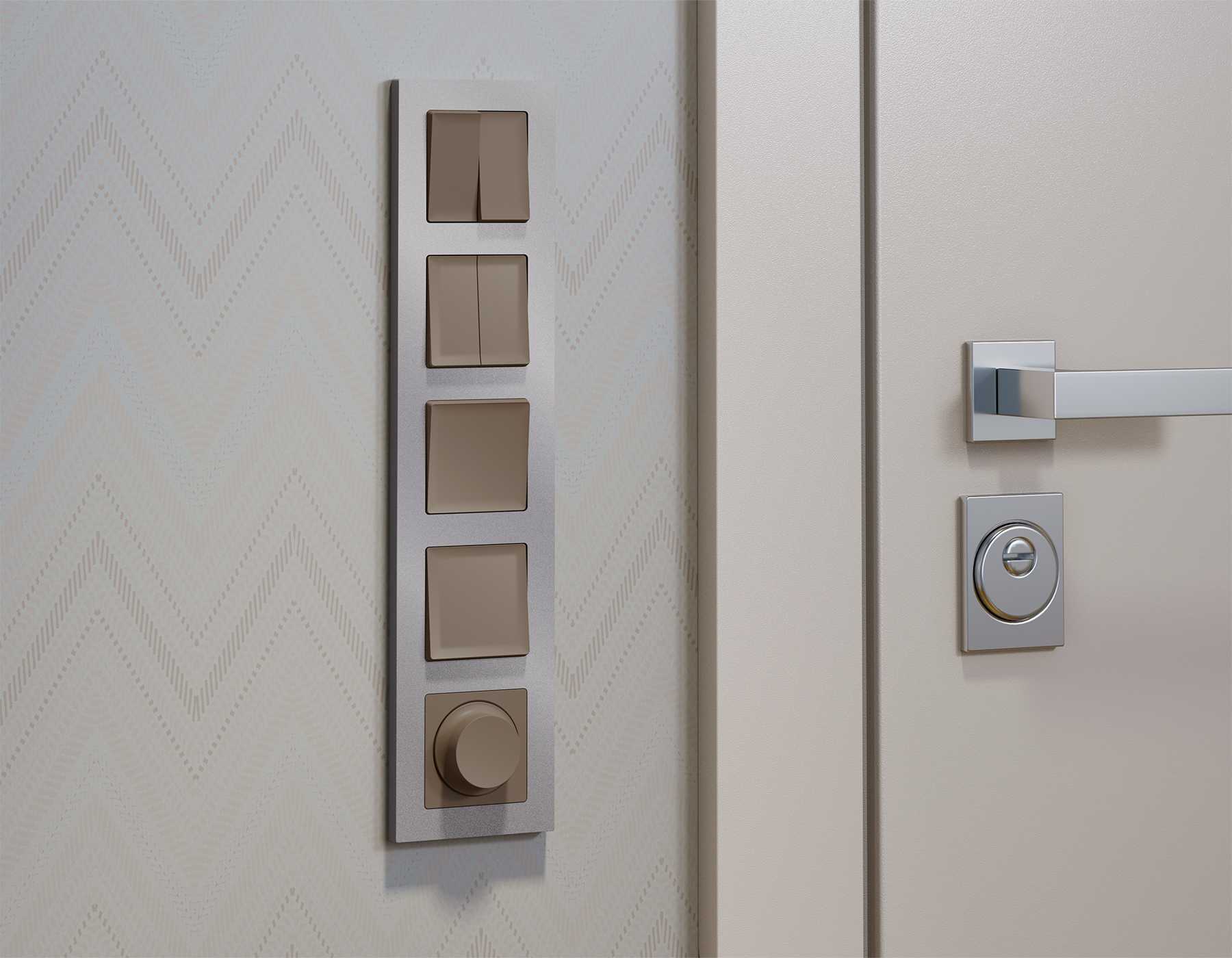 Комплект механизма 2-клавишного перекрестного выключателя 10A-250V Ambrella Volt Alfa MA633030