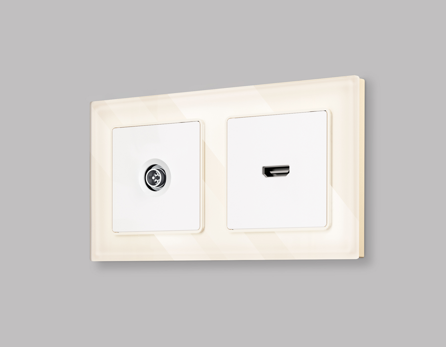 Комплект механизма TV розетки оконечной экранированной 5-1000MHz 3dB Ambrella Volt Alfa MA133005