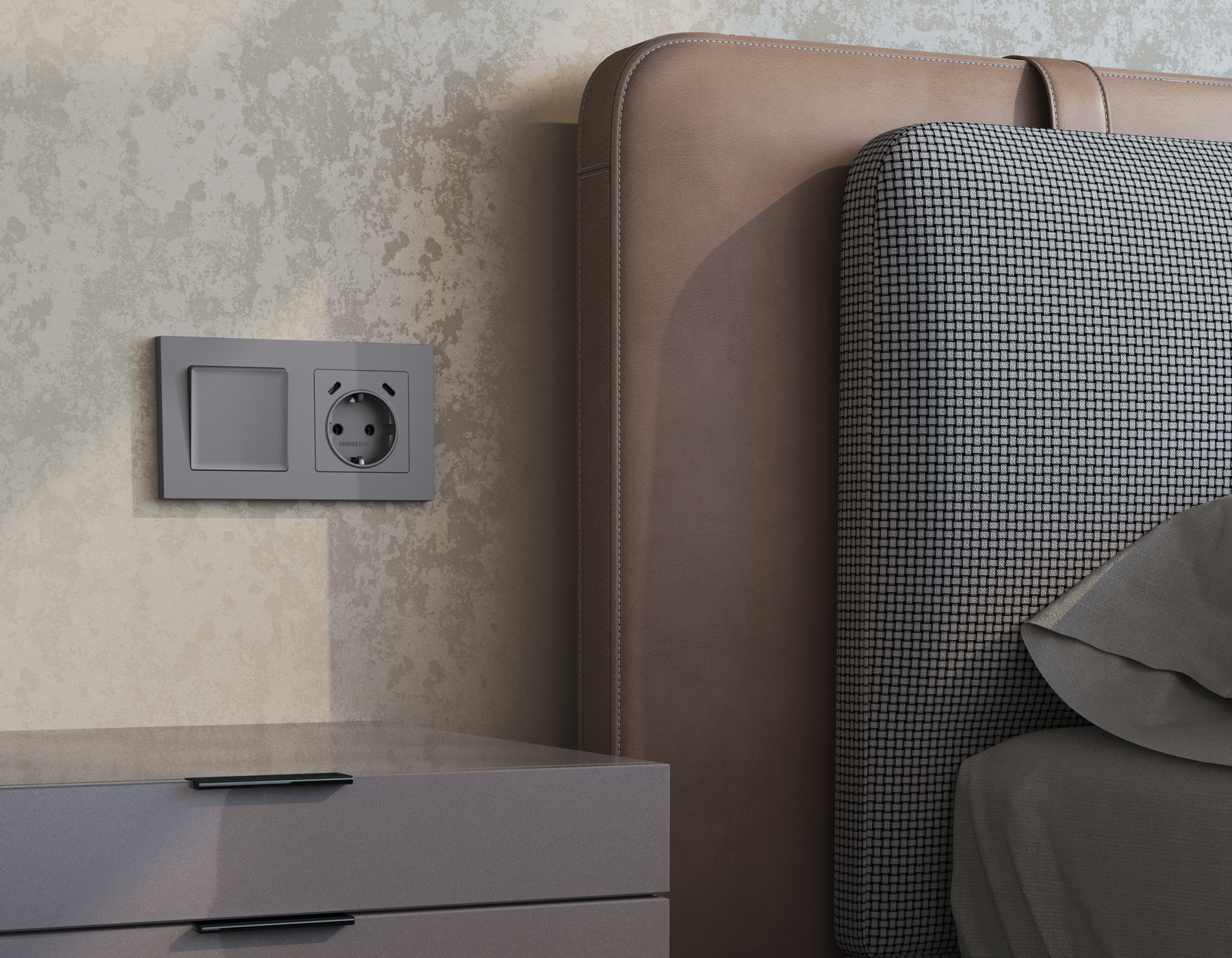 Комплект механизма электрической розетки 2USB С+C 20W (быстрая зарядка) с/з на винтовых зажимах 16A-250V Ambrella Volt Alfa MA510510