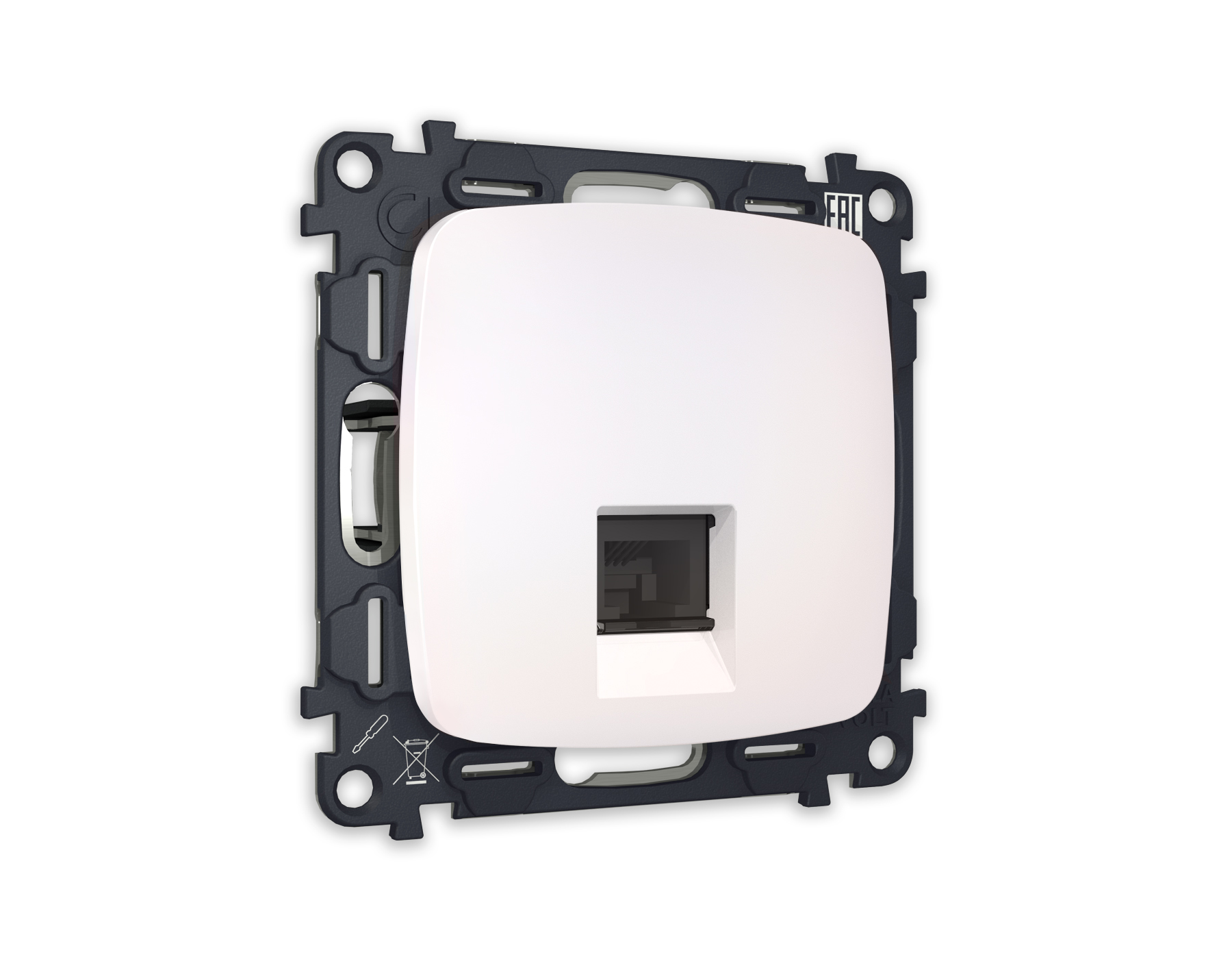 Комплект механизма телефонной розетки Ambrella Volt OMEGA MO212030
