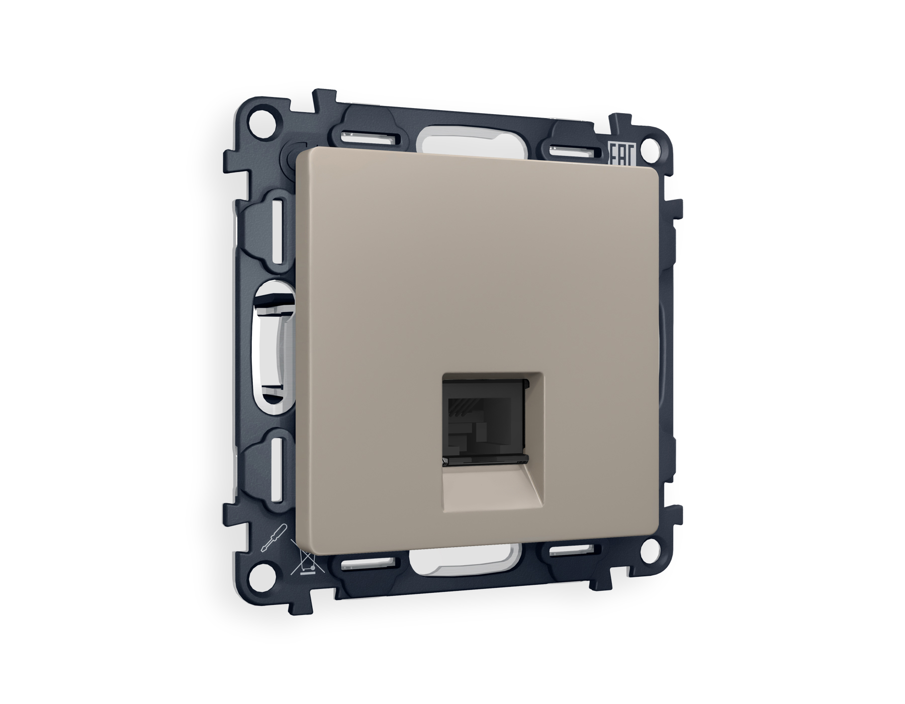 Комплект механизма телефонной розетки Ambrella Volt ALFA MA372030