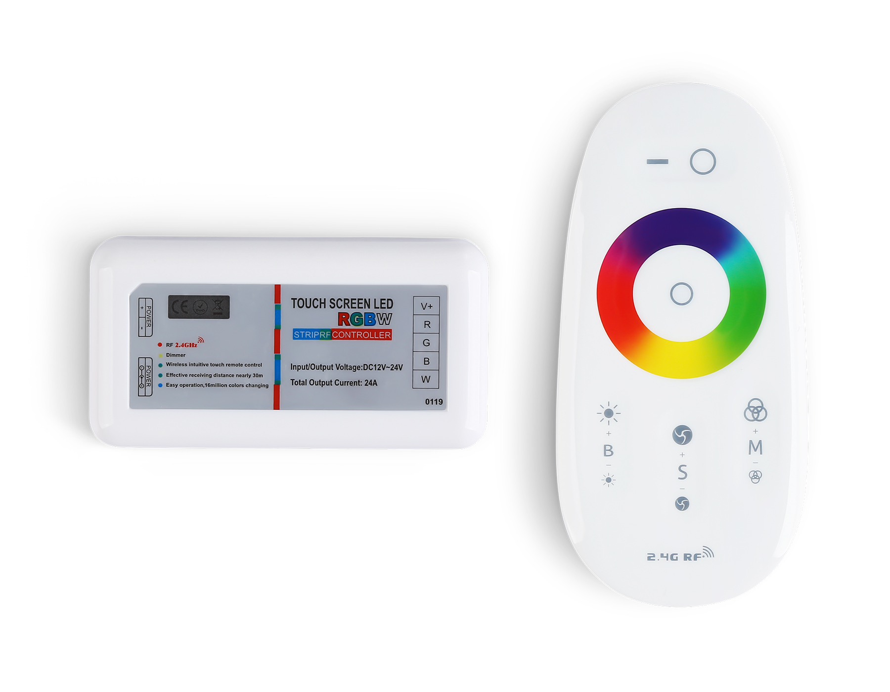Контроллер для светодиодных лент RGB/RGBW с сенсорным радио пультом 2.4G GS GS11451