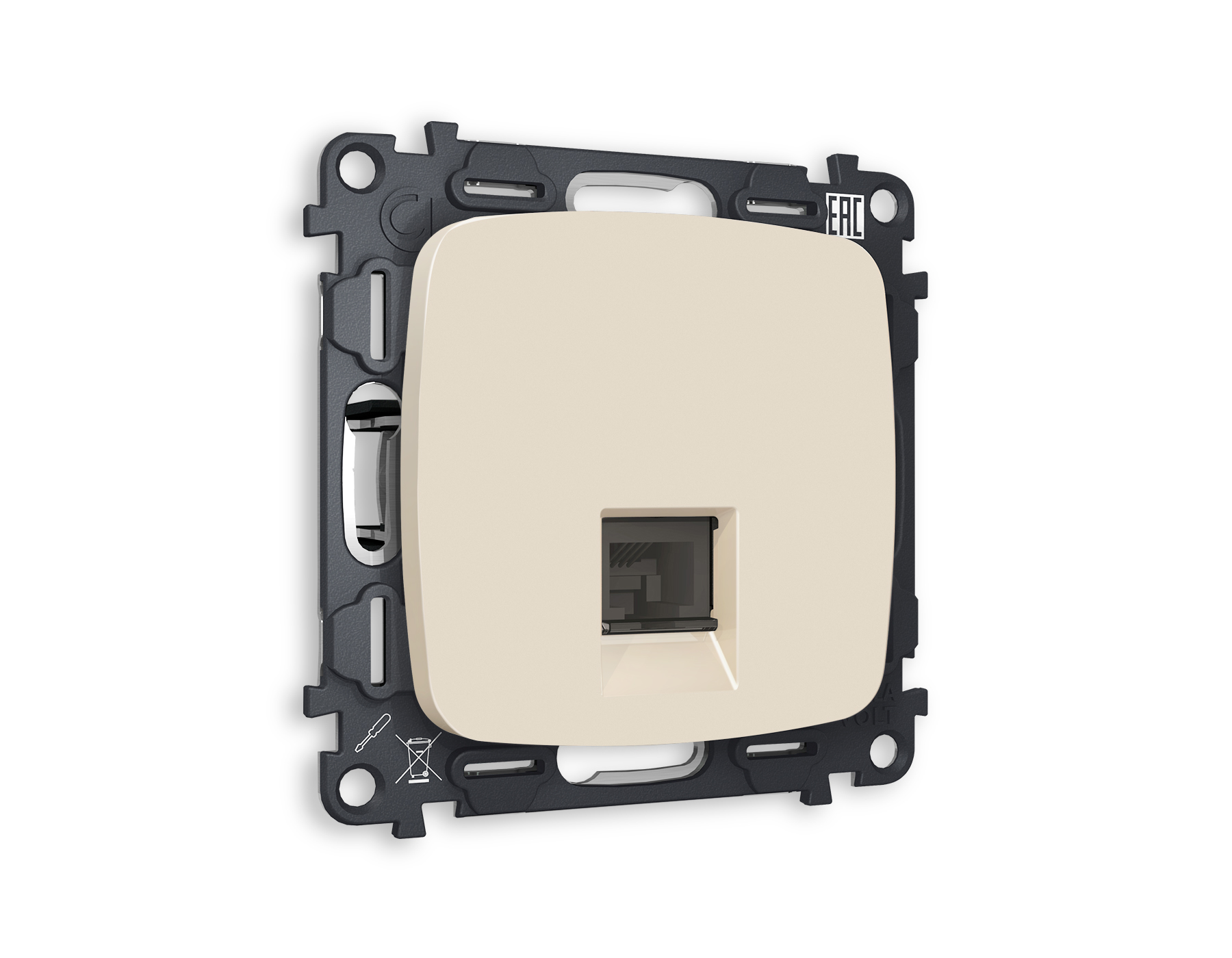 Комплект механизма компьютерной розетки Ambrella Volt OMEGA MO332010