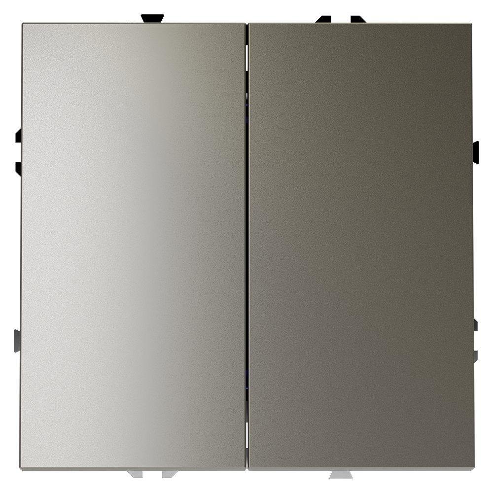 Проходной переключатель встраиваемый VOLTUM S70 двухклавишный (шелк) VLS020304