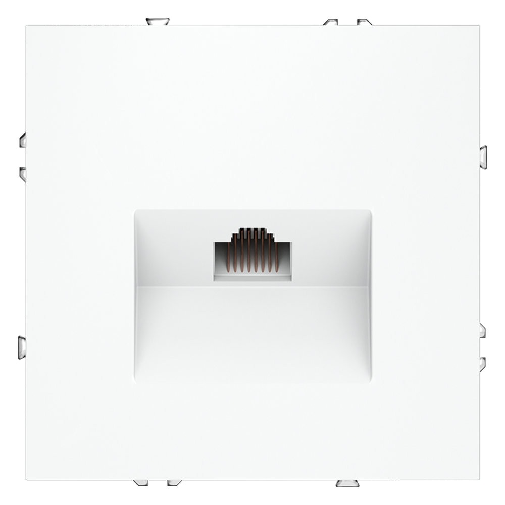 Розетка компьютерная встраиваемая VOLTUM S70 RJ45 кат.6, (белый матовый) VLS060102