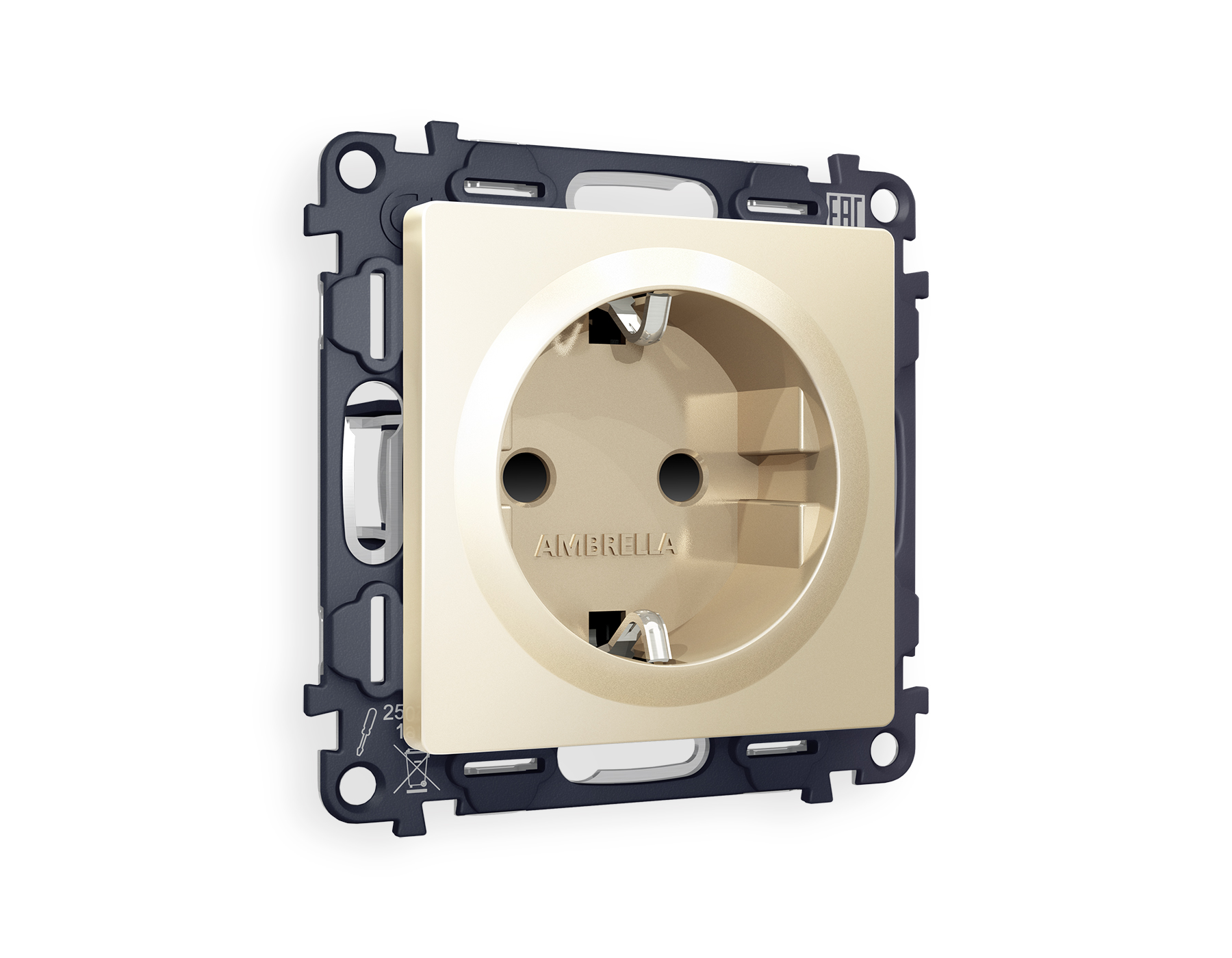 Комплект механизма электрической розетки Ambrella Volt ALFA MA607010