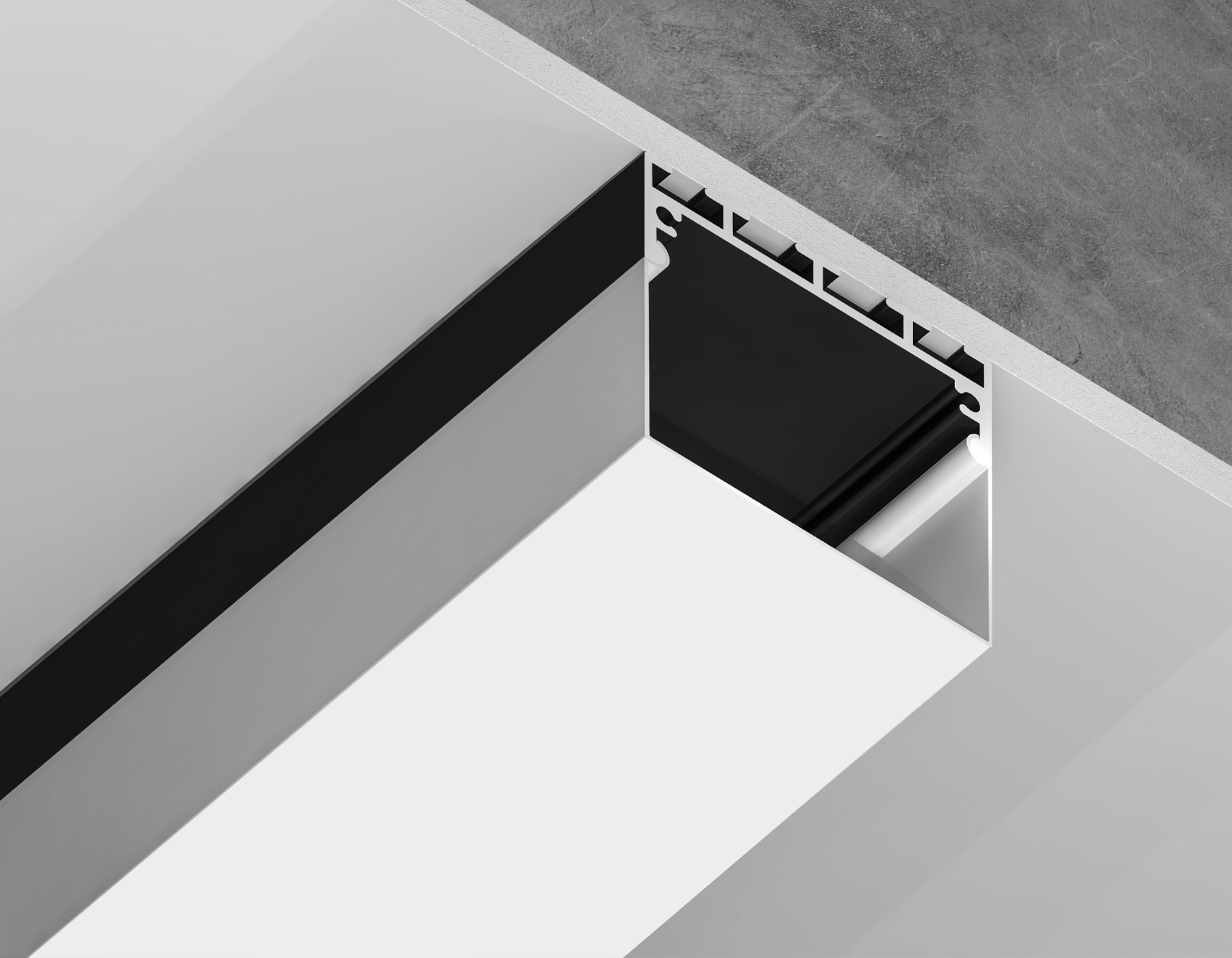 Профиль алюминиевый накладной/подвесной 42*45 "Profile System" Illumination GP3070BK