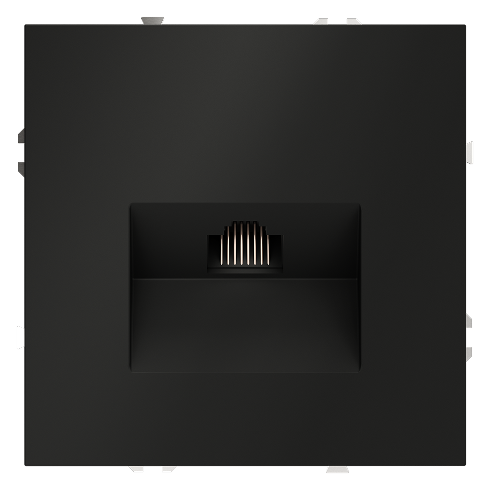 Розетка компьютерная встраиваемая VOLTUM S70 RJ45 кат.6, (черный матовый) VLS060108