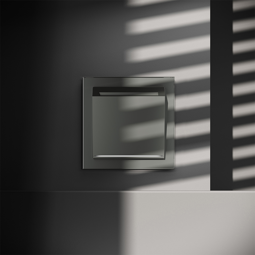 Выключатель встраиваемый карточный 16А Voltum S70 (титан) VLS010706