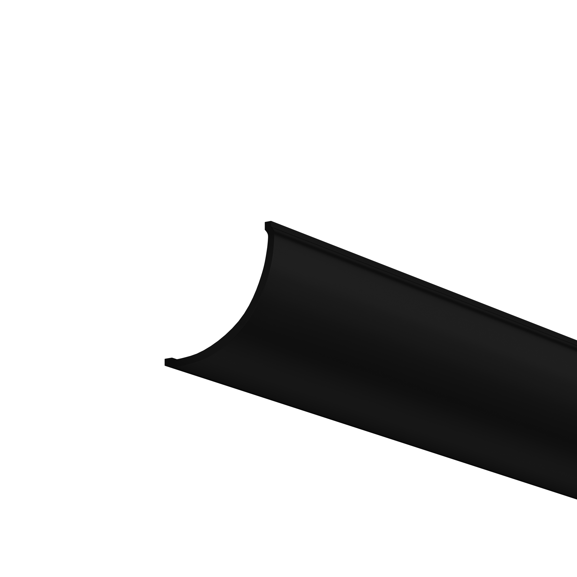 Рассеиватель для профиля 16×16 (Дуга, Чёрный, 2 м), Maytoni ALM-1616R-B-DF-2M 642027