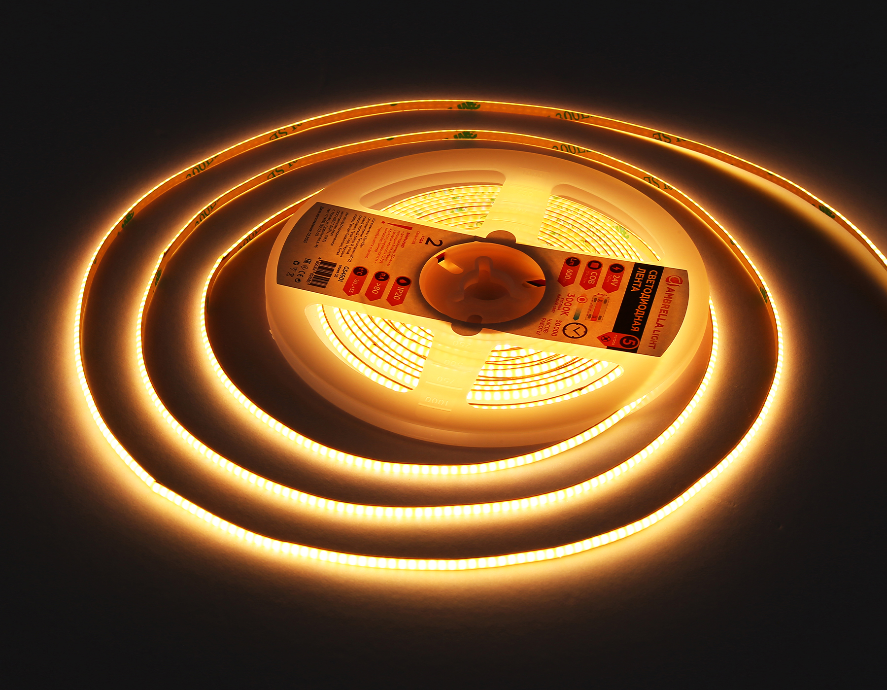 Светодиодная лента 7 Вт/м 3000K 600 Лм/м 24V IP20 Illumination GS4601