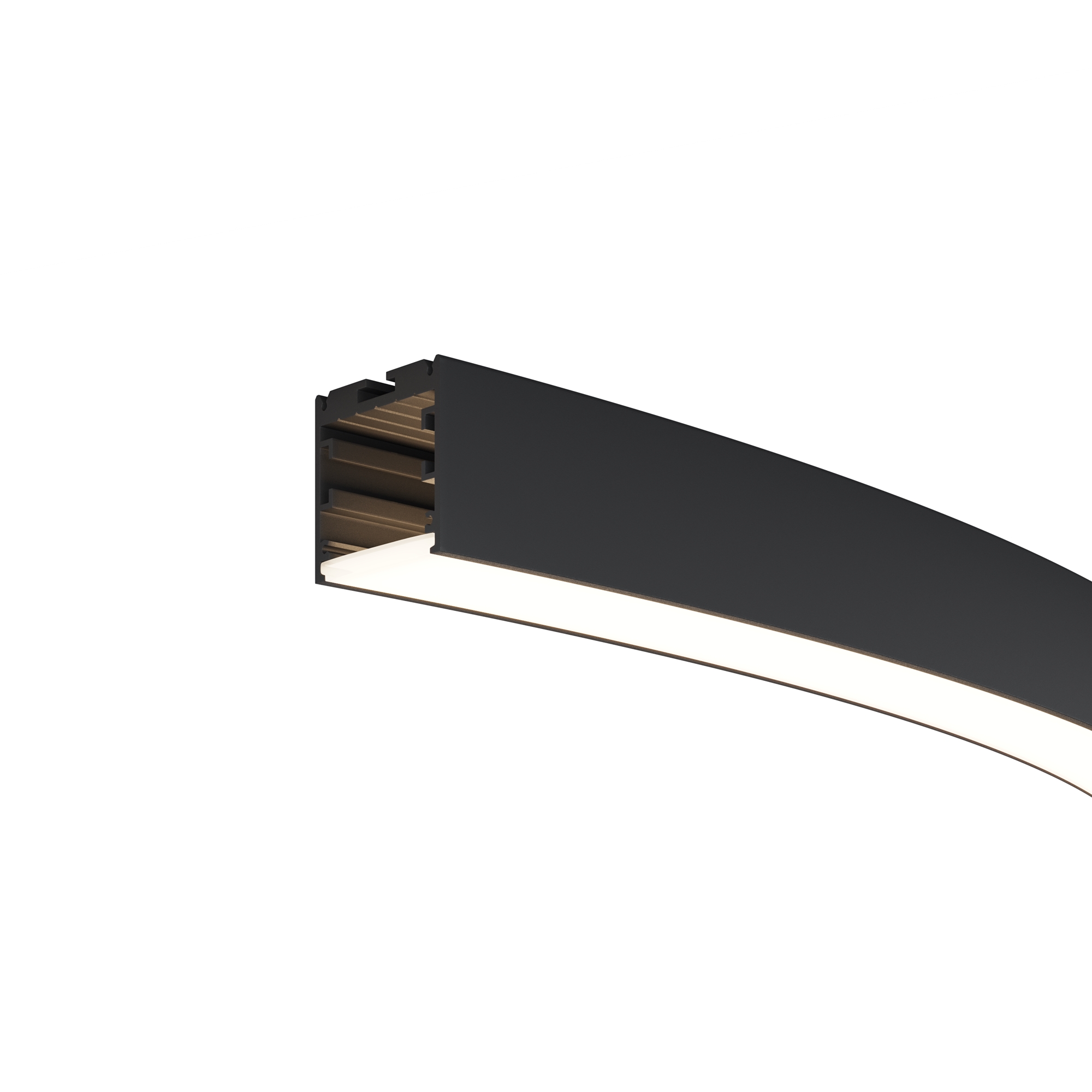 Радиусный профиль 35x35 Ø1500мм 1/8 круга Maytoni ALM-3535R-B-D-45°-1.5M