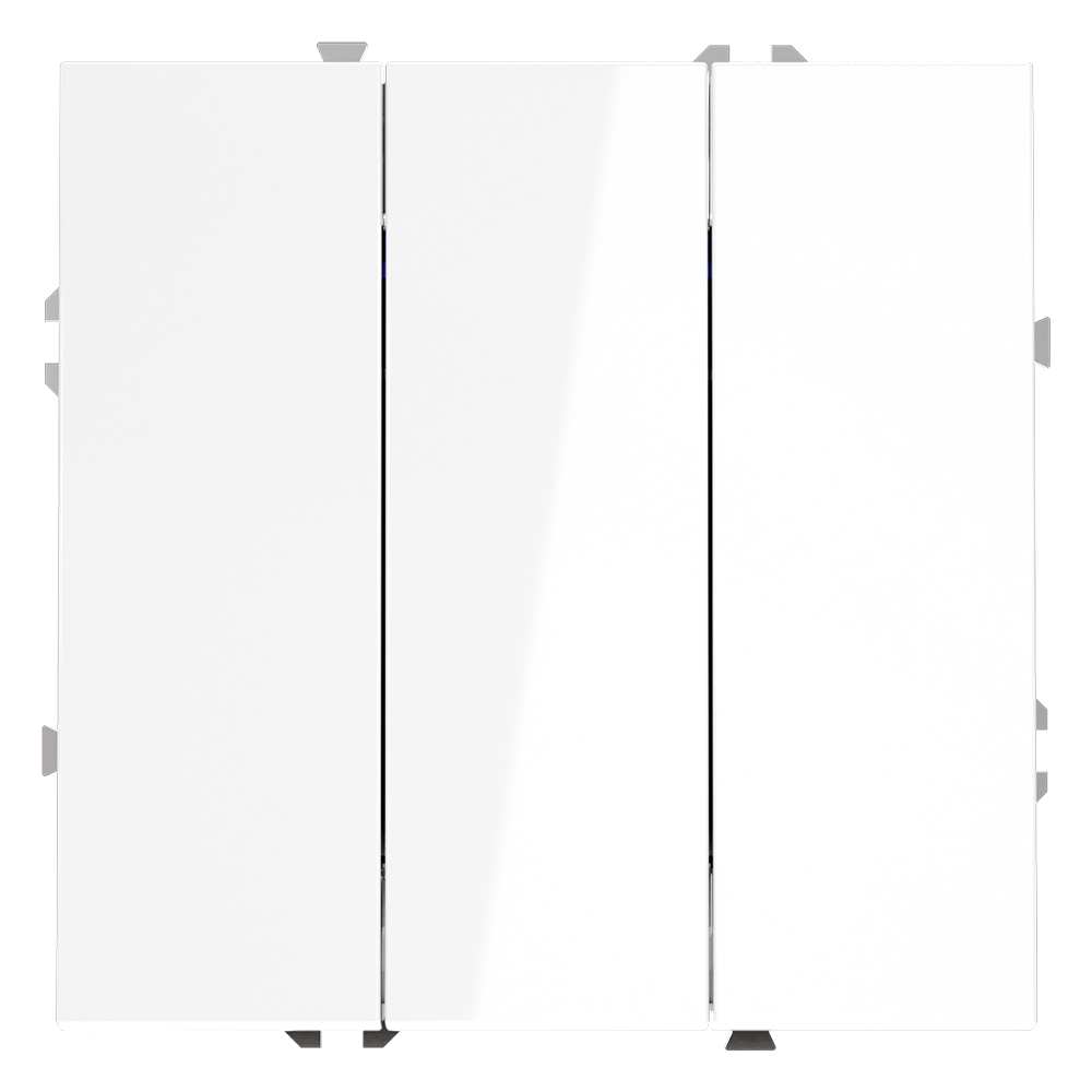 Выключатель встраиваемый VOLTUM S70 трехклавишный (белый глянцевый) VLS030101