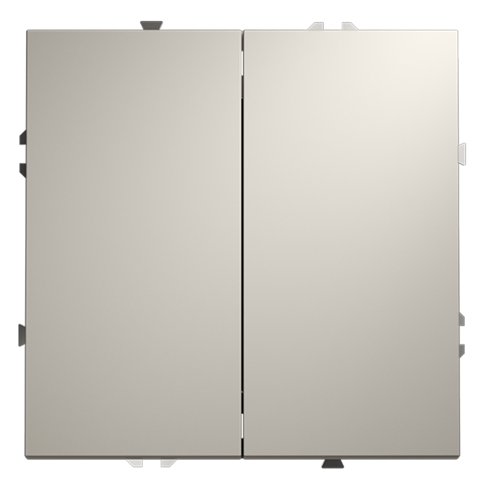 Выключатель встраиваемый VOLTUM S70 двухклавишный (кашемир) VLS020103