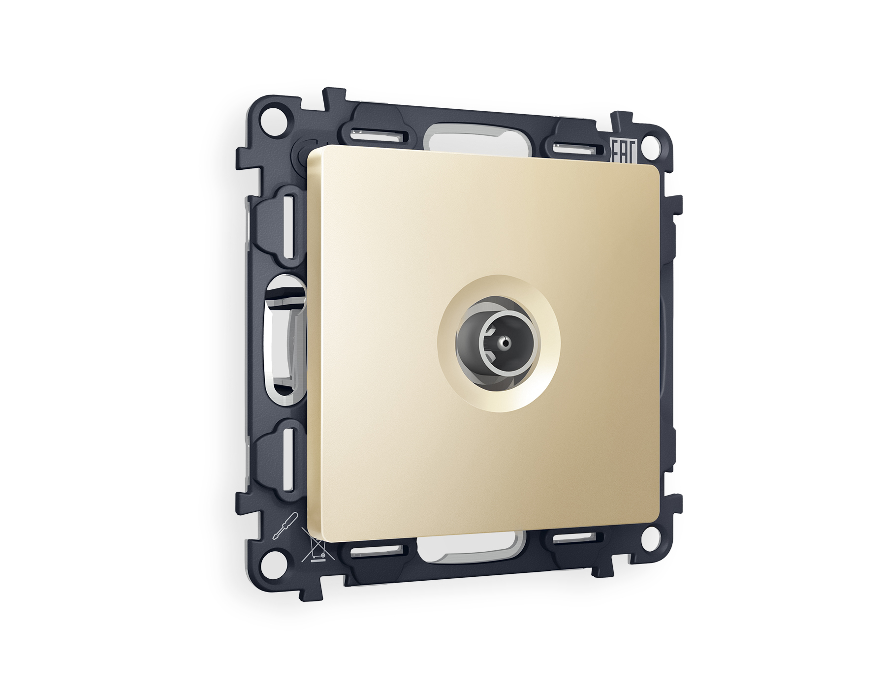 Комплект механизма TV розетки оконечной Ambrella Volt ALFA MA613010