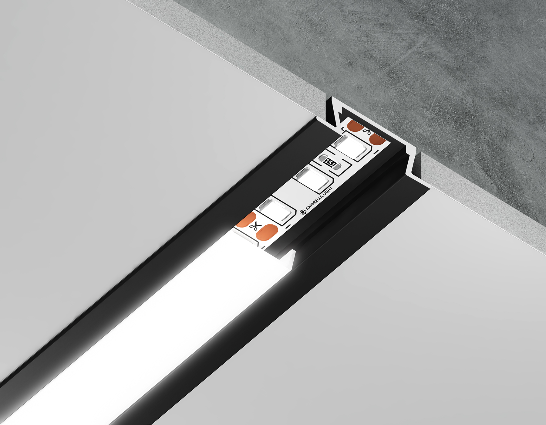 Встраиваемый профиль для ленты ILLUMINATION GP1001BK