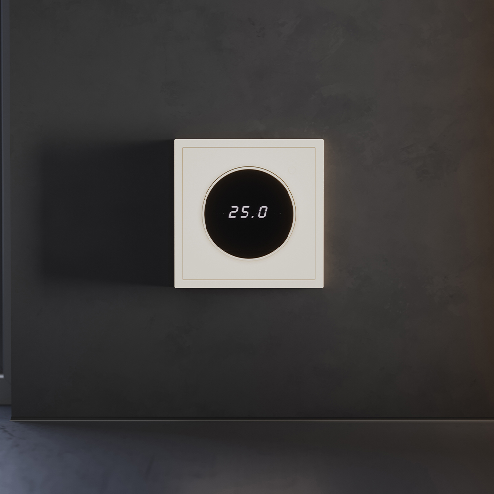 Терморегулятор электронный с индикацией и датчиком, для теплого пола Voltum S70 (хлопок) VLS070113