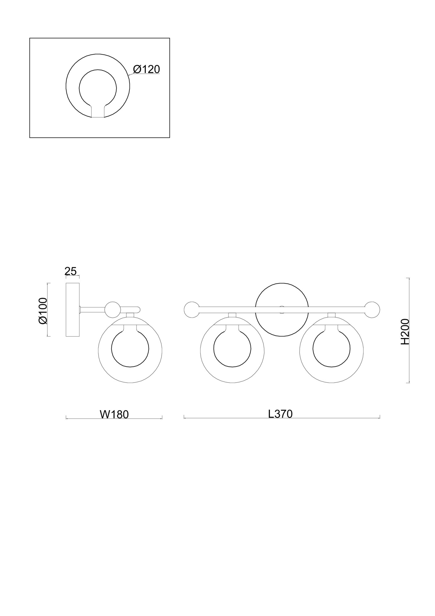 Бра Freya Lumos FR5262WL-02BS