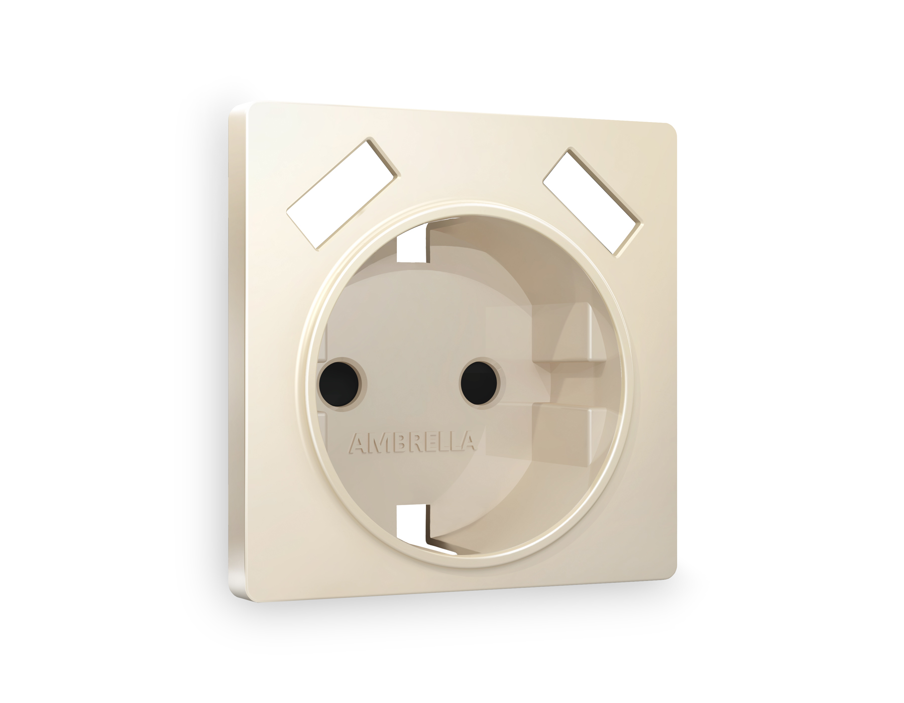 Лицевая панель для электрической розетки с/з со шторками 2USB A+A QUANT Ambrella Volt ALFA AP3290