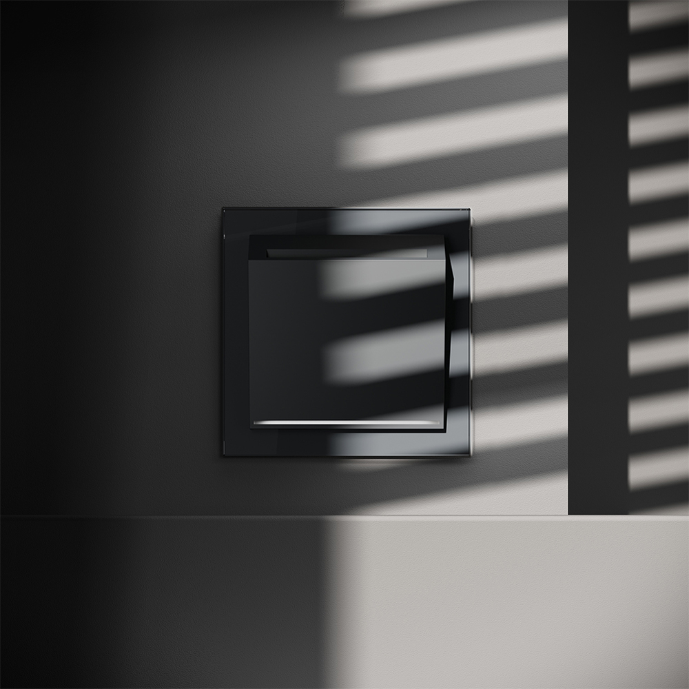 Выключатель встраиваемый карточный 16А Voltum S70 (графит) VLS010707