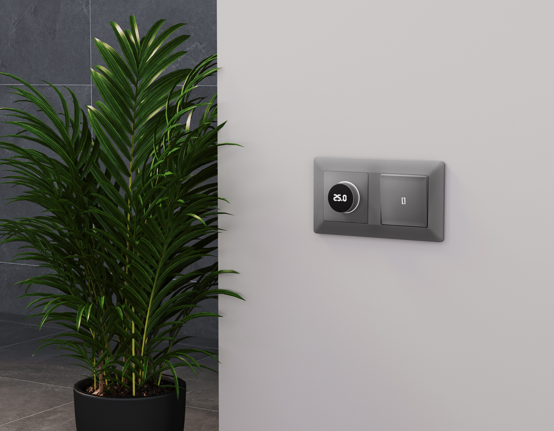 Лицевая панель ALFA для терморегулятора теплого пола с цифровым дисплеем ALFA AP5058