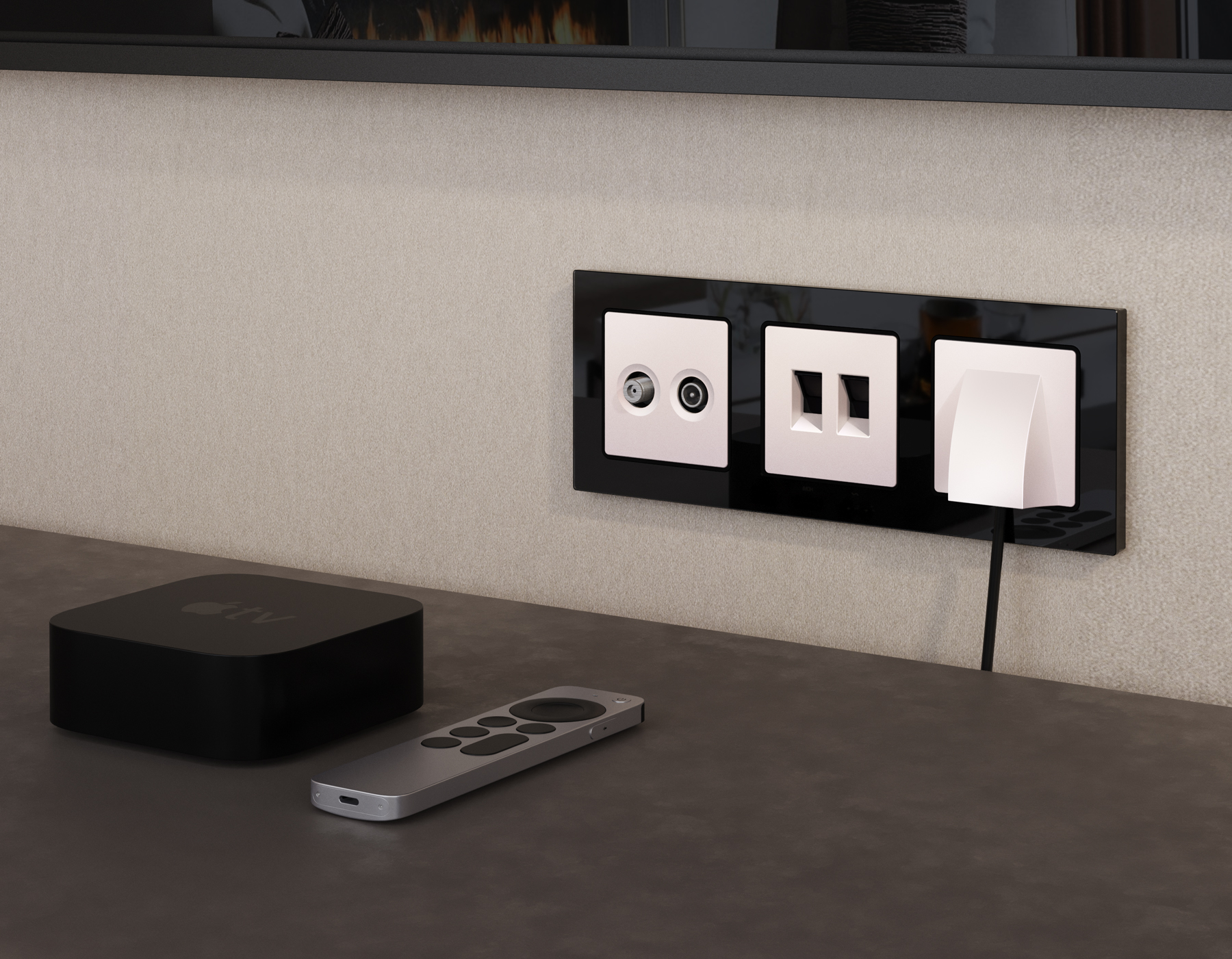 Лицевая панель ALFA для компьютерной/телефонной двойной розетки ALFA AP2121