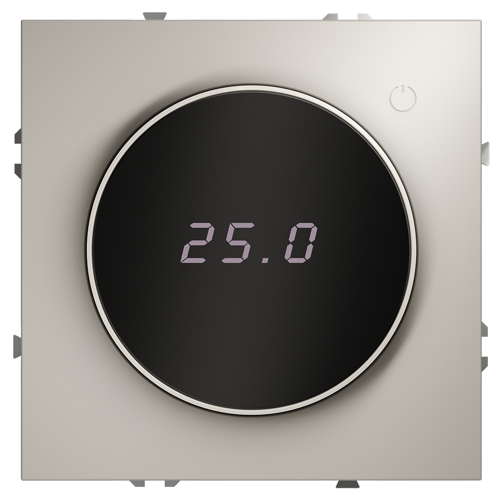 Терморегулятор электронный VOLTUM S70 с индикацией и датчиком, для теплого пола, (кашемир) VLS070103