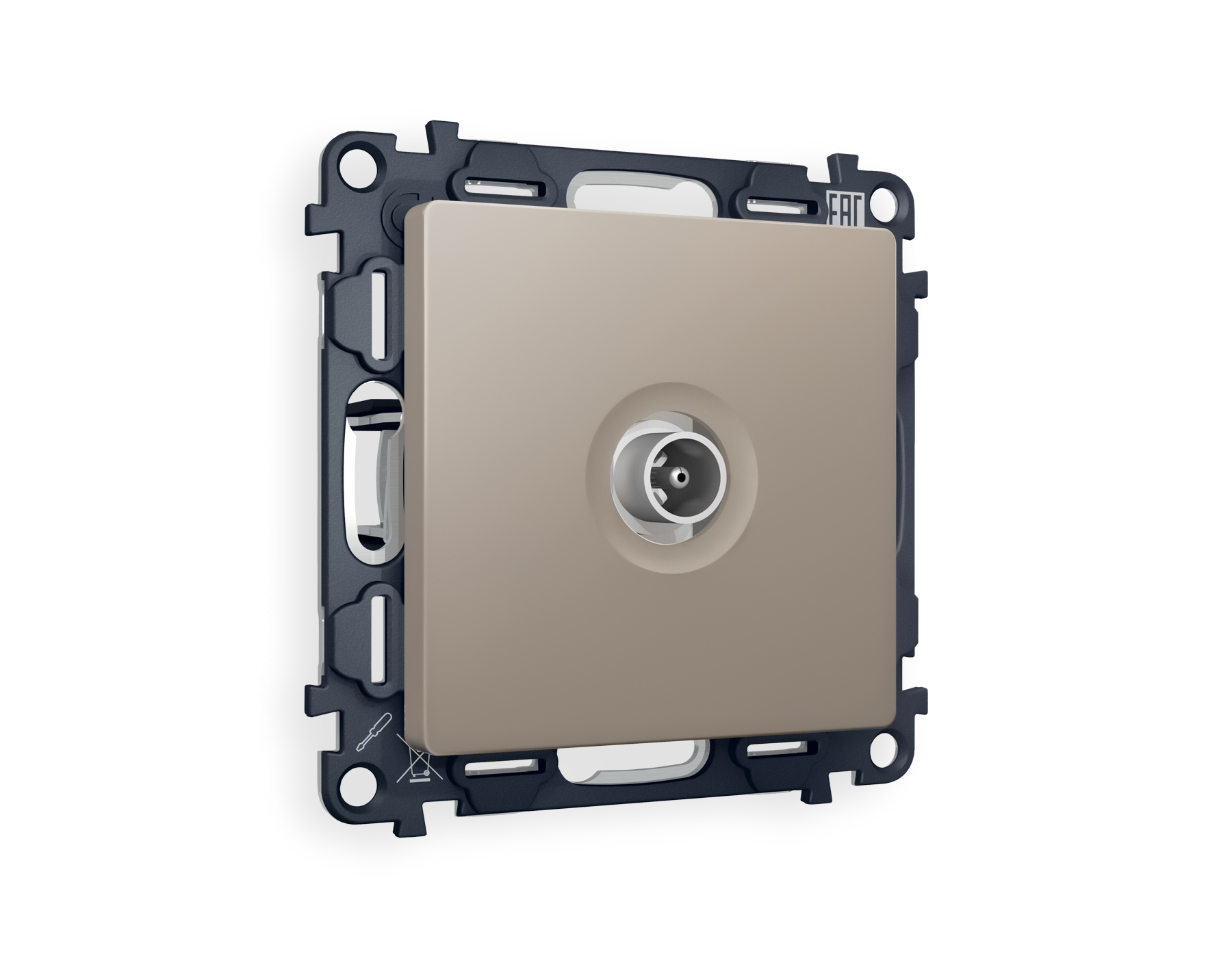 Комплект механизма TV розетки проходной Ambrella Volt ALFA MA373030