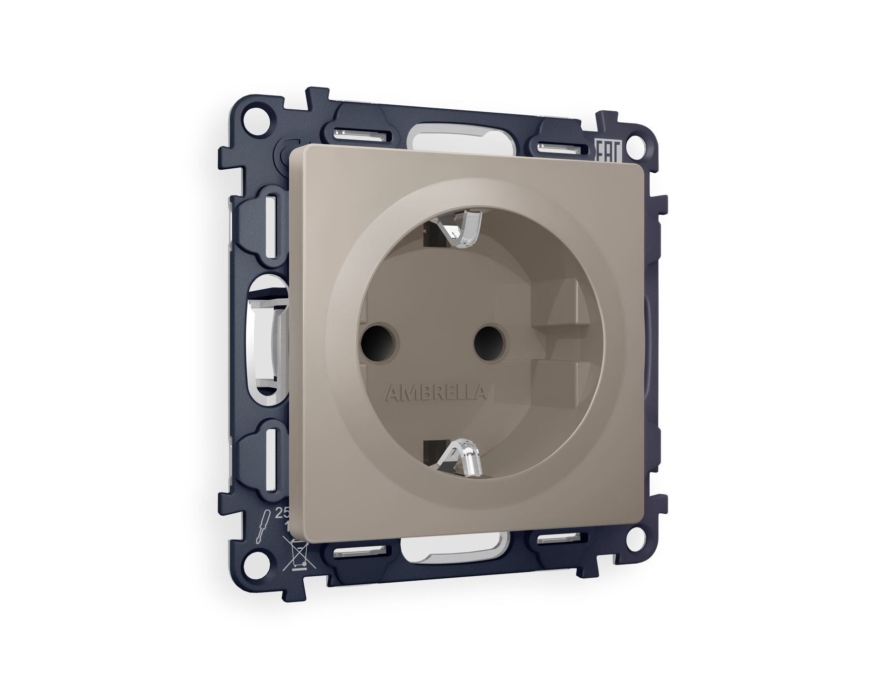 Комплект механизма электрической розетки Ambrella Volt ALFA MA367010