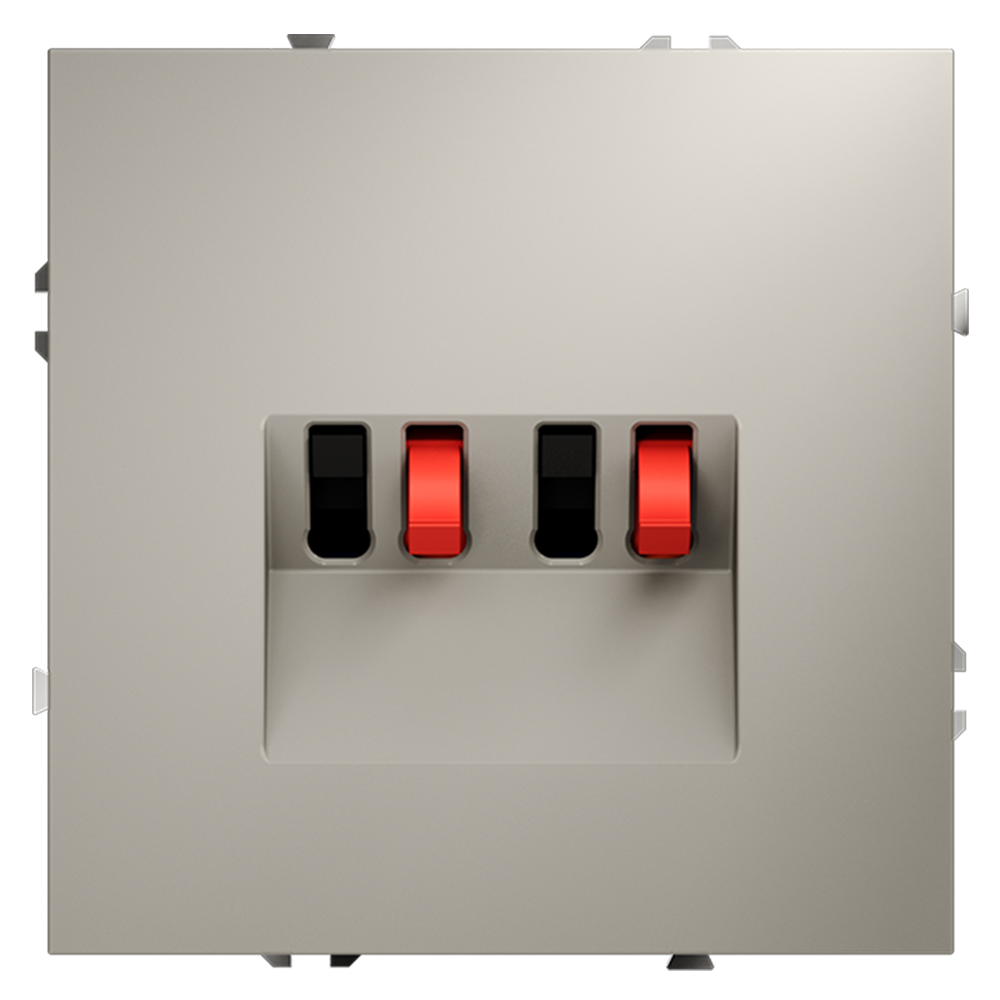 Розетка акустическая встраиваемая VOLTUM S70 4-местная, (кашемир) VLS060303