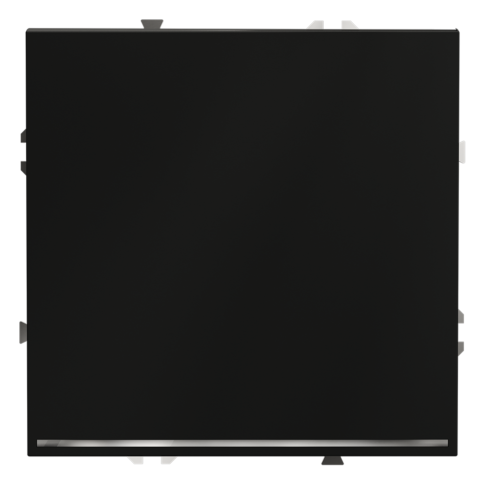 Проходной переключатель встраиваемый VOLTUM S70 одноклавишный с подсветкой (черный матовый) VLS010408