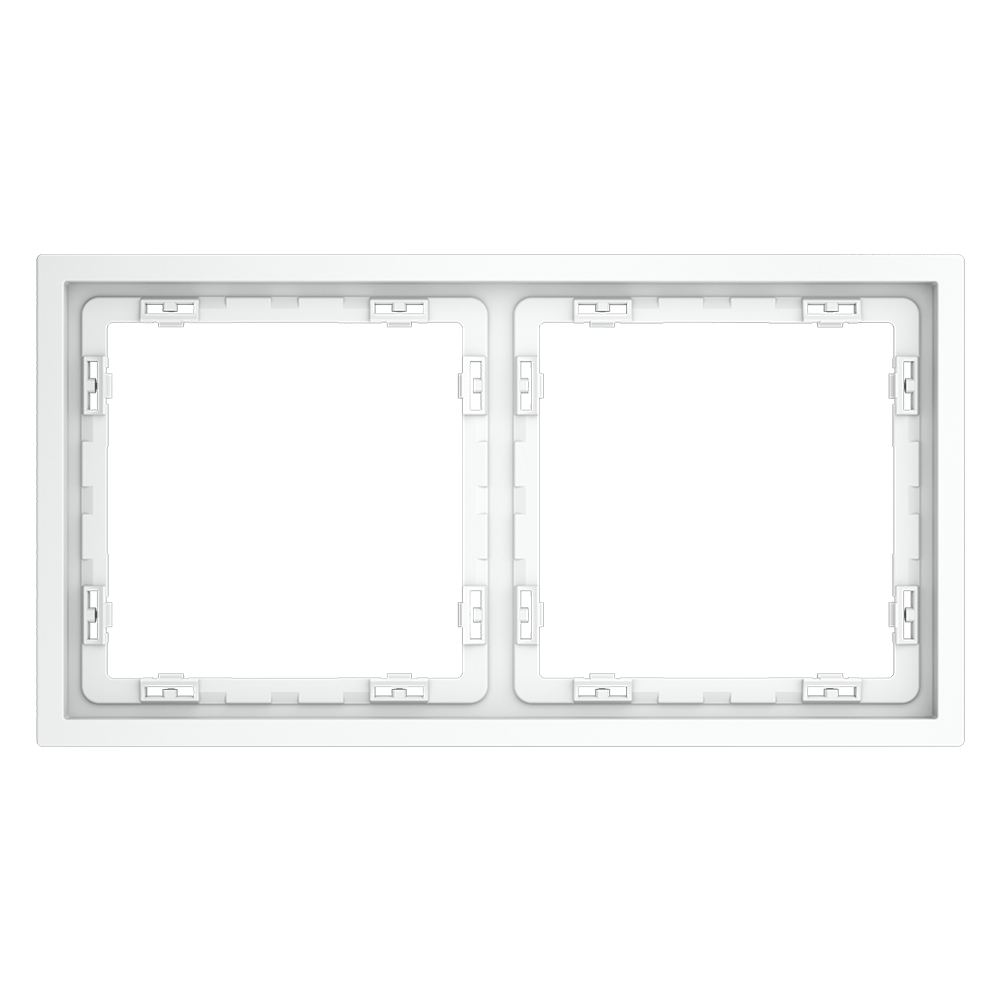 Рамка пластиковая VOLTUM S70 на 2 поста, (белый матовый) VLS100202