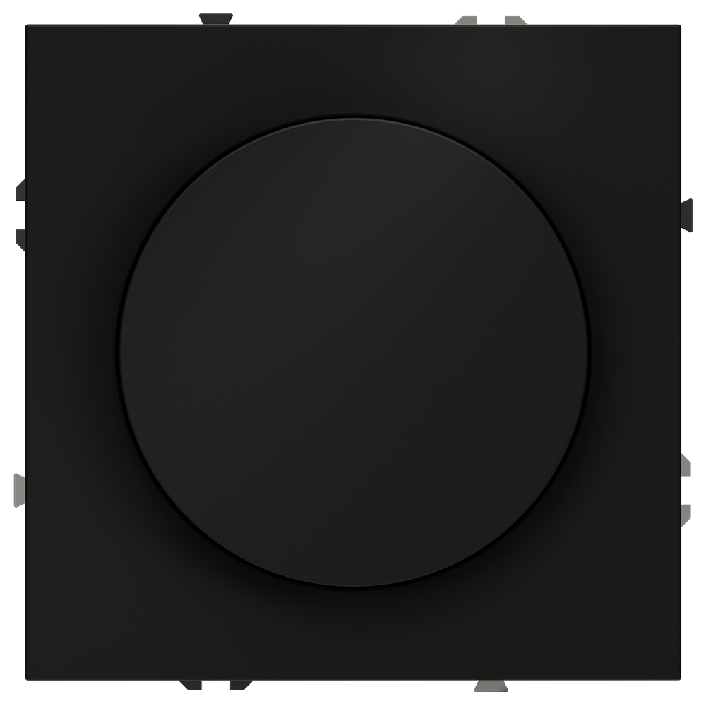 Светорегулятор встраиваемый VOLTUM S70 поворотно-нажимной 600 Вт, (черный матовый) VLS070308