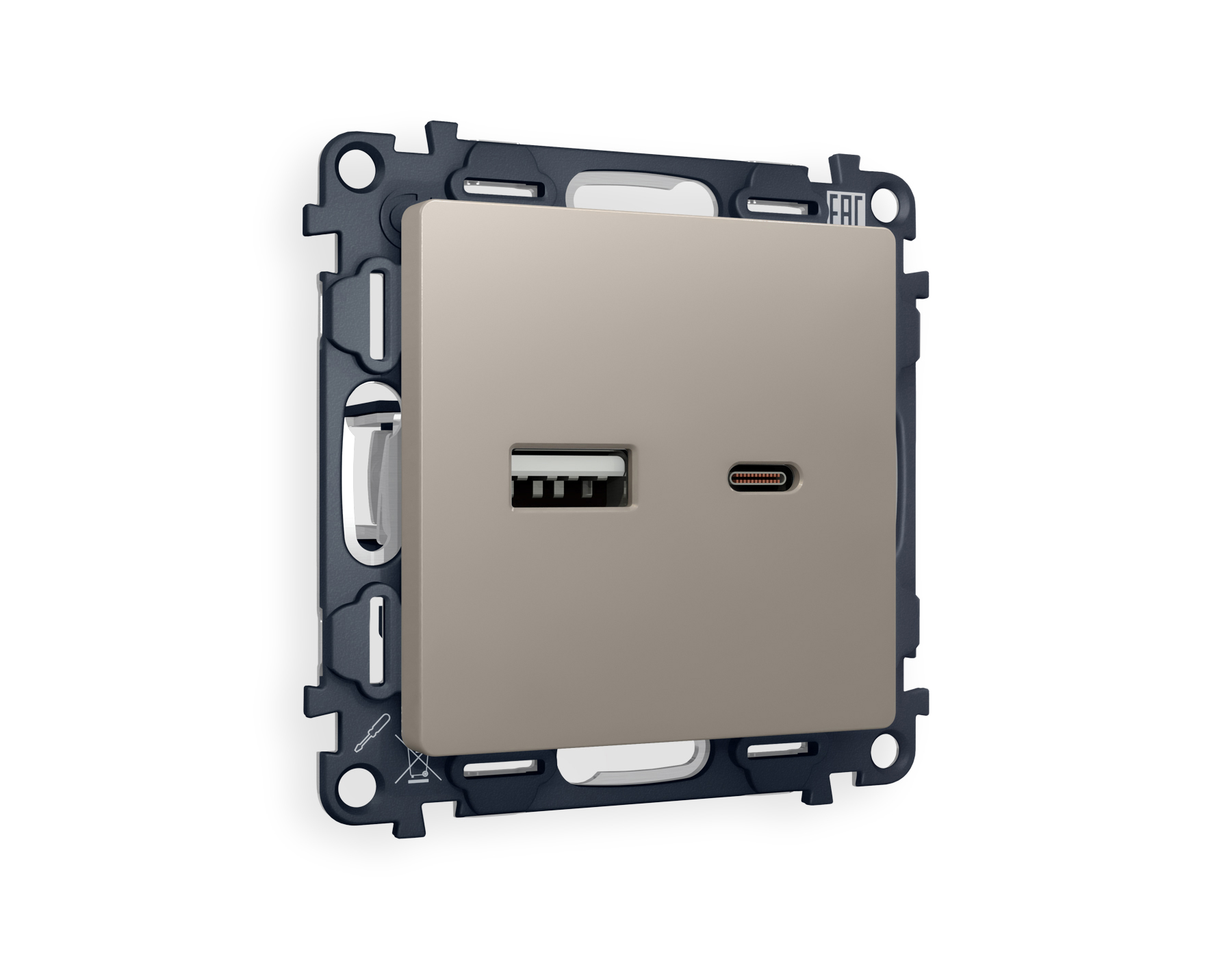 Комплект механизма розетки Ambrella Volt ALFA MA371010