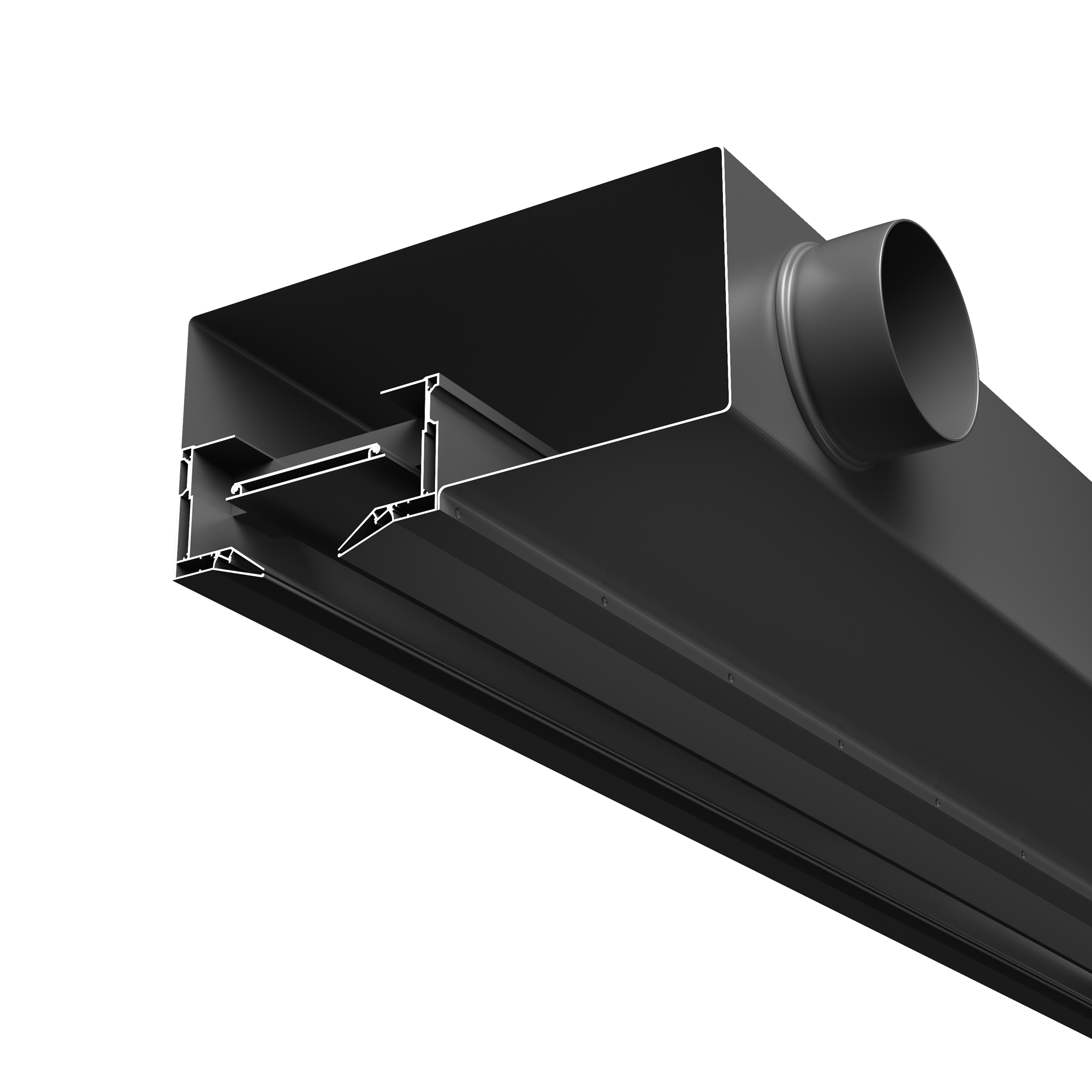 Диффузор с отражателем, линейный, для натяжного потолка, черный, КСД тип 4 Maytoni Aero ARO-LD-SC-000004