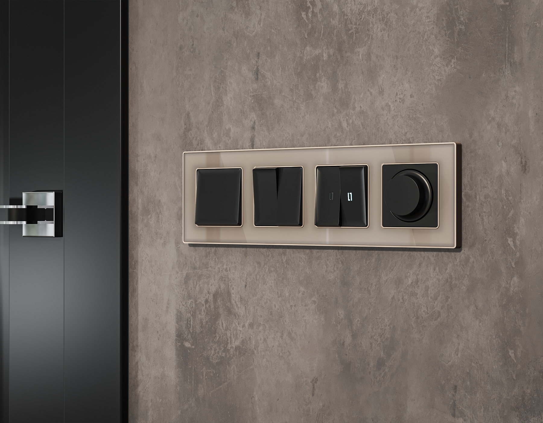 Комплект механизма 2-клавишного перекрестного выключателя 10A-250V Ambrella Volt Alfa MA803030