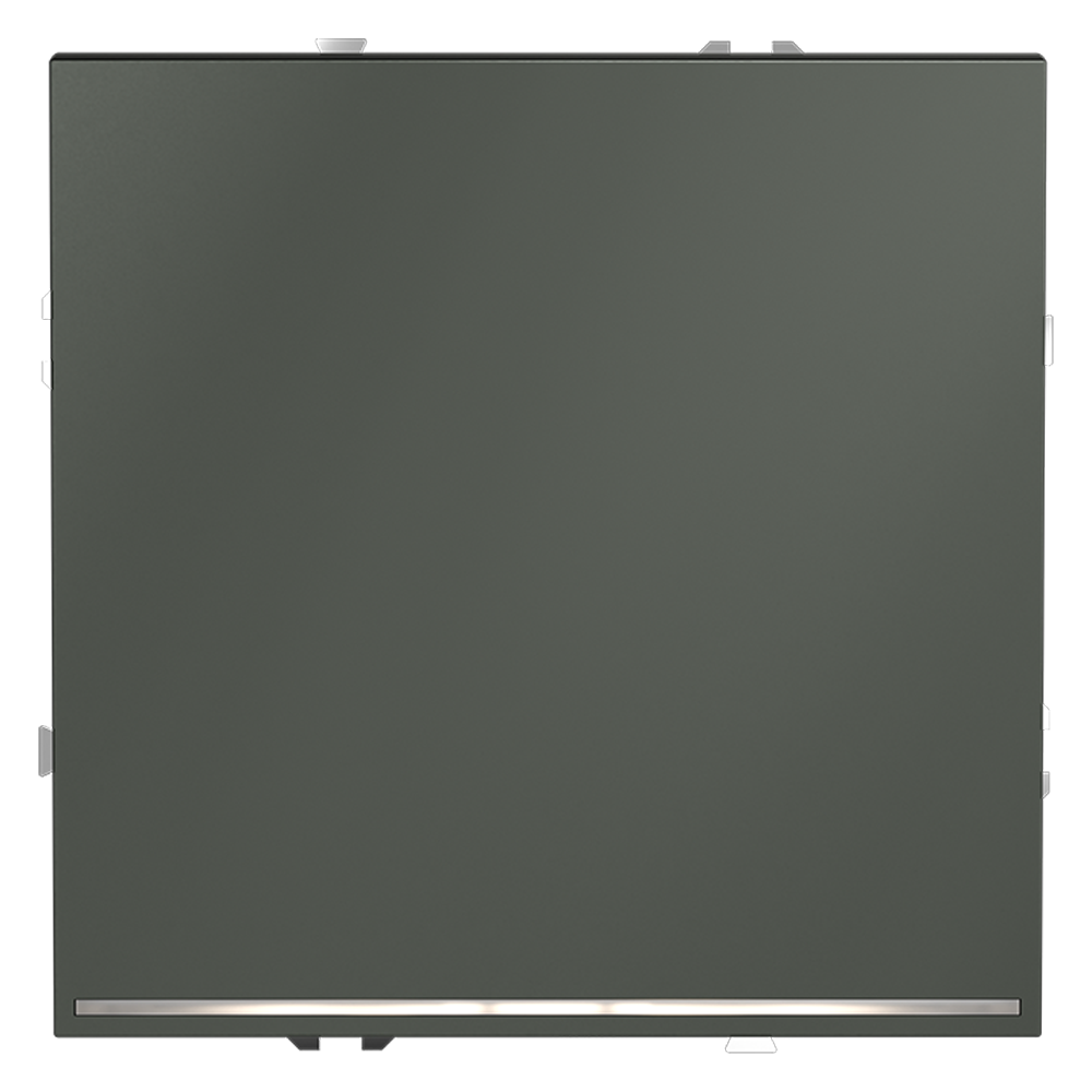 Выключатель встраиваемый VOLTUM S70 одноклавишный с подсветкой (титан) VLS010206