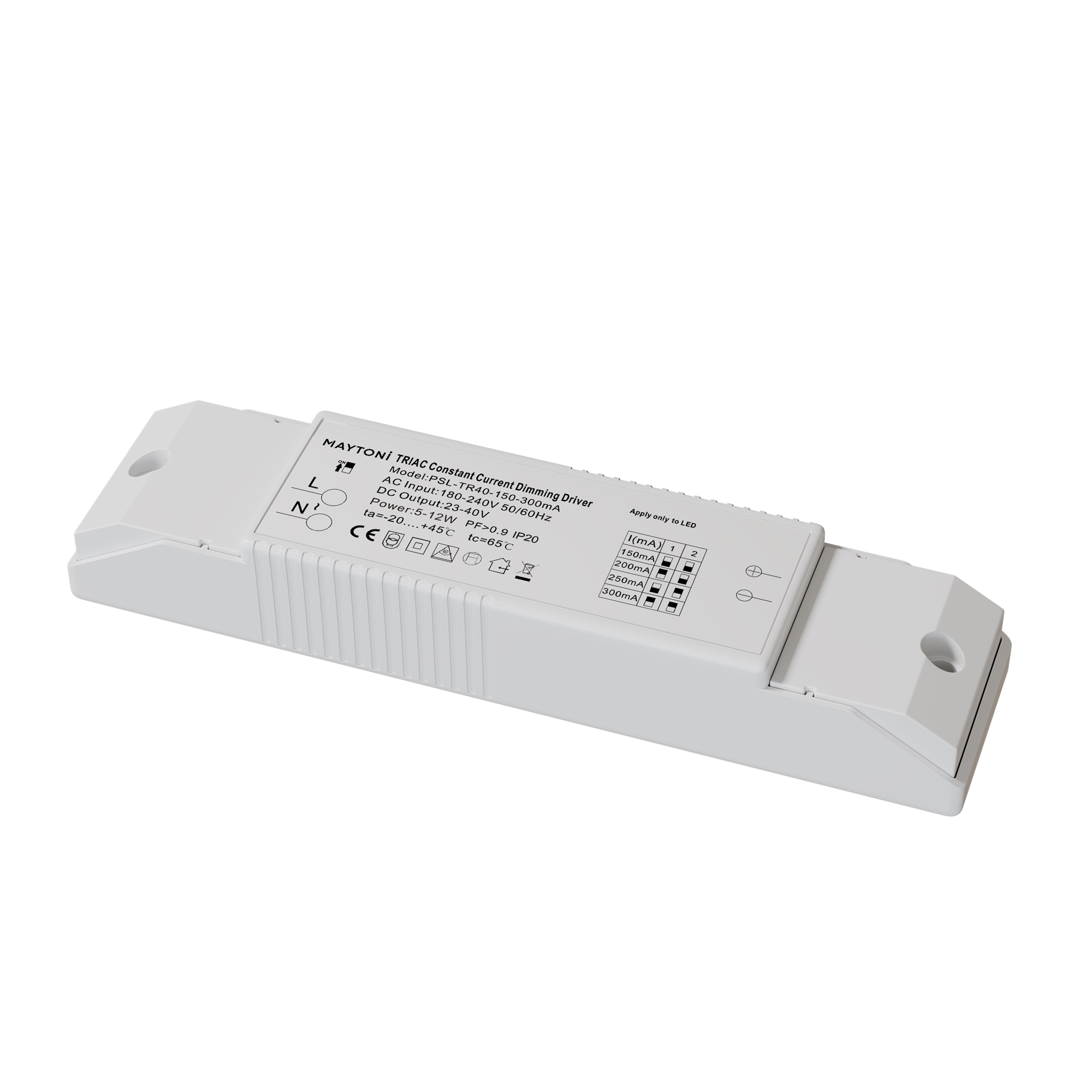 Блок питания 23-40В 5-12Вт IP20 Maytoni Triac PSL-TR40-150-300mA