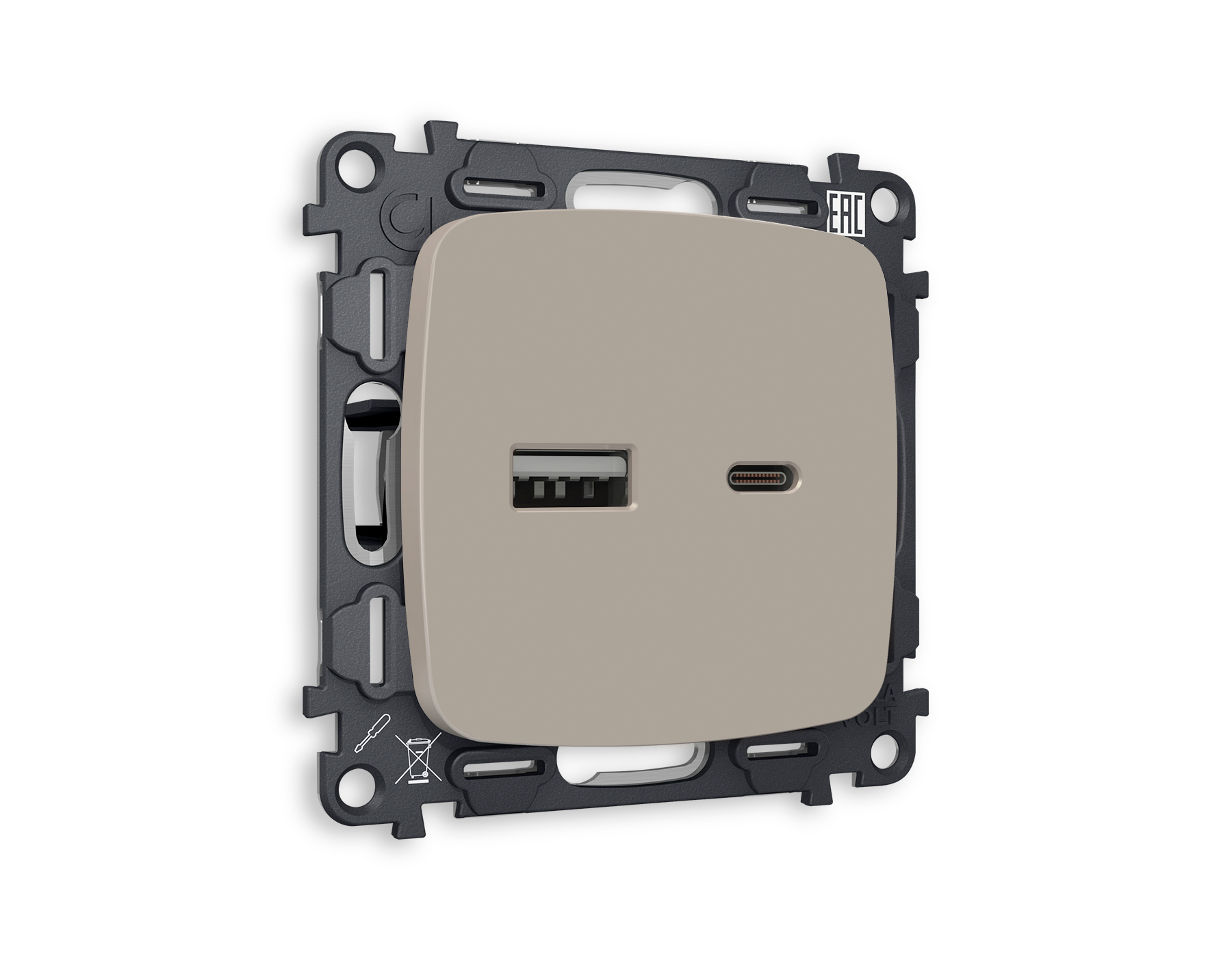 Комплект механизма розетки Ambrella Volt OMEGA MO371010
