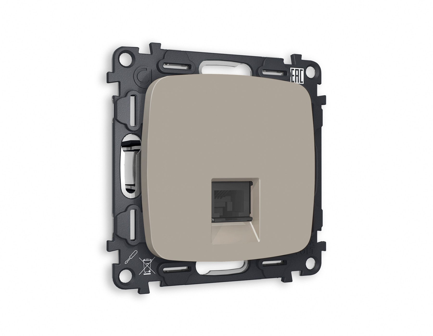 Комплект механизма телефонной розетки Ambrella Volt OMEGA MO372030