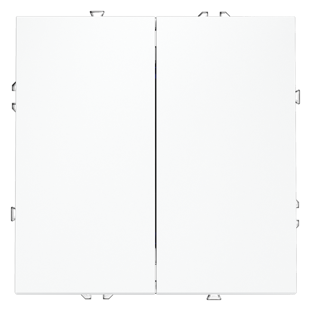 Проходной переключатель встраиваемый VOLTUM S70 двухклавишный (белый матовый) VLS020302