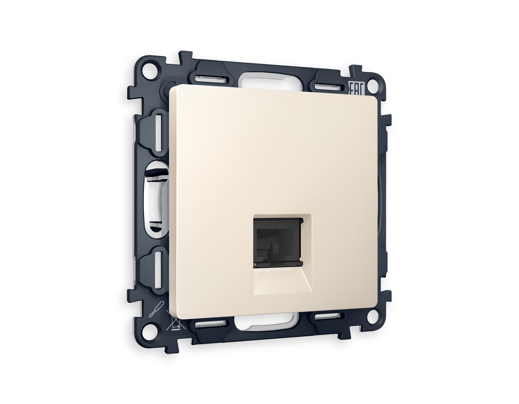Комплект механизма компьютерной розетки Ambrella Volt ALFA MA332010