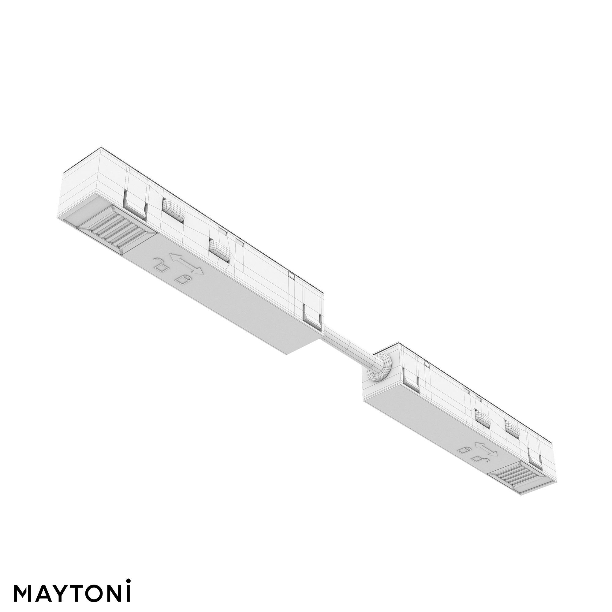 Коннектор питания прямой гибкий 5см Maytoni Exility TRA034CPC-42W-5