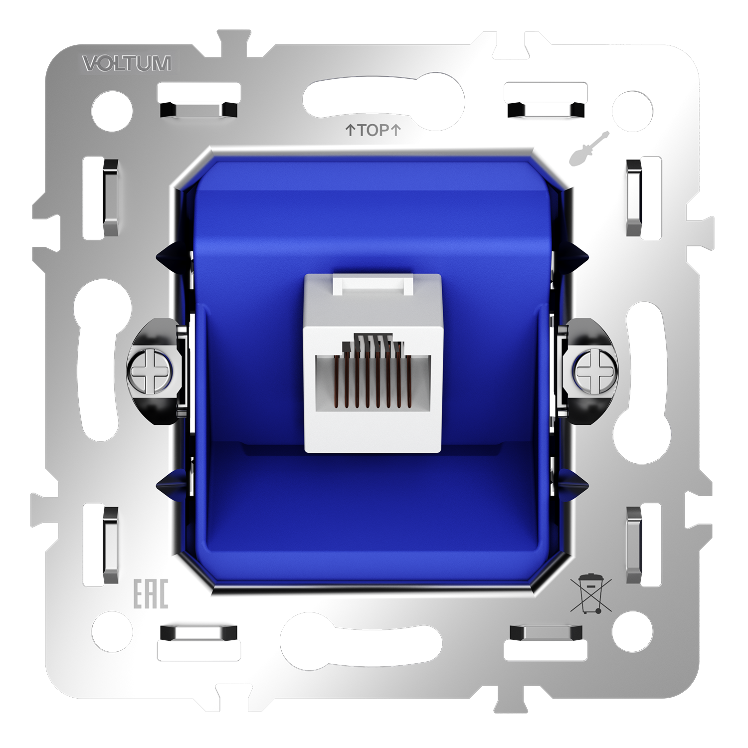 Механизм розетки компьютерной RJ45 кат.6 Voltum S70 VLS0601M