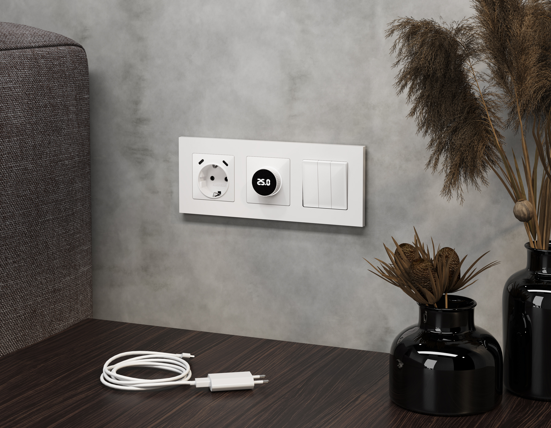 Комплект механизма электрической розетки 2USB С+C 20W (быстрая зарядка) с/з на винтовых зажимах 16A-250V MA MA110510
